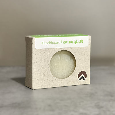 handgesiedete Bio-Naturseife, Duschbutter Lemongrass, 100g Frischegewicht, natürlich und vegan, albgemacht