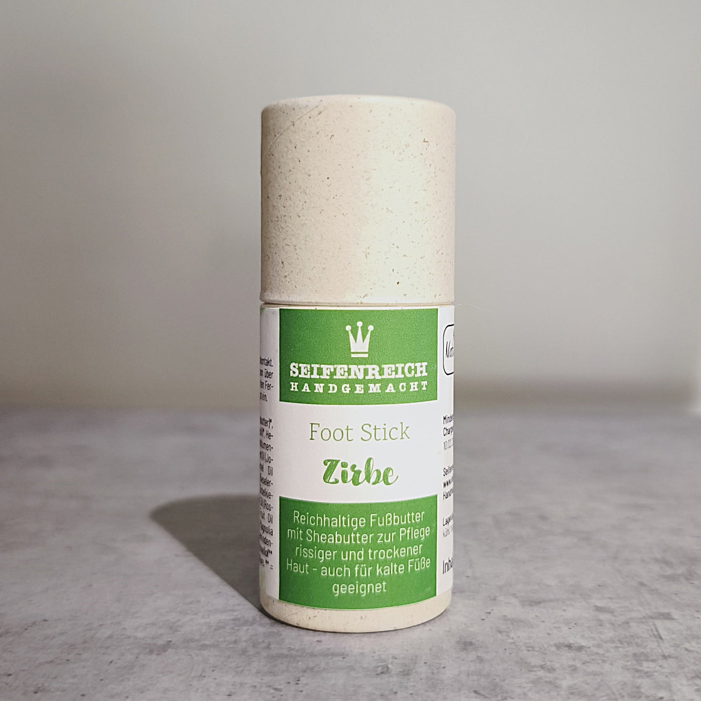 Foot Stick, Fußbutter, 47g, Duft Zirbe, Pflege für rissige und trockene Haut