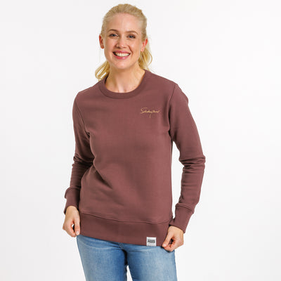 Damen Sweat - Schriftzug beige