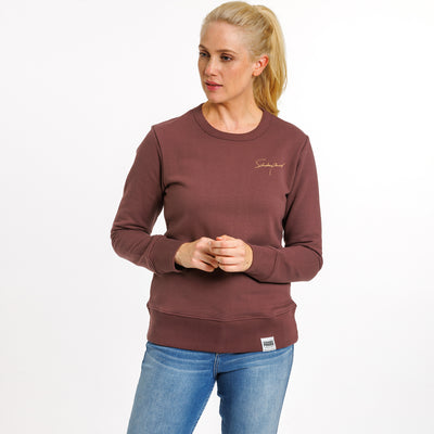 Damen Sweat - Schriftzug beige