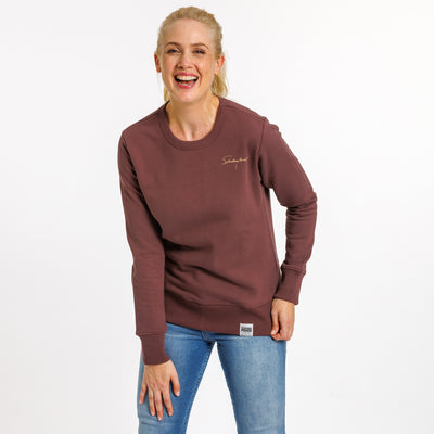 Damen Sweat - Schriftzug beige