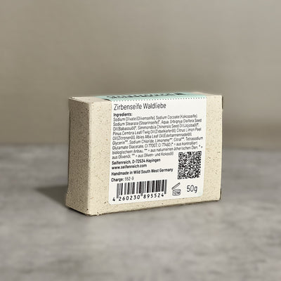 Zirbenseife Waldliebe, 50g, natürliche reichhaltige Inhaltsstoffe, albgemacht
