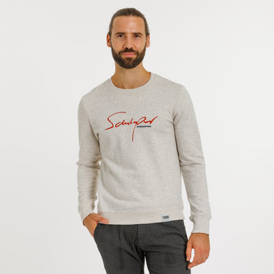 Herren Sweatshirt - Schwabenpower Stick in rot