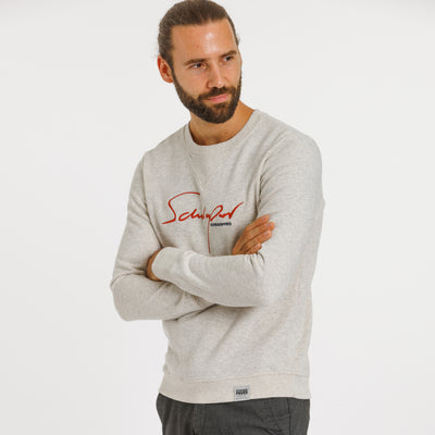 Herren Sweatshirt - Schwabenpower Stick in rot