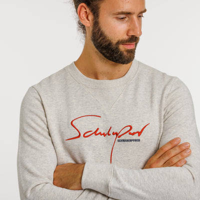 Herren Sweatshirt - Schwabenpower Stick in rot