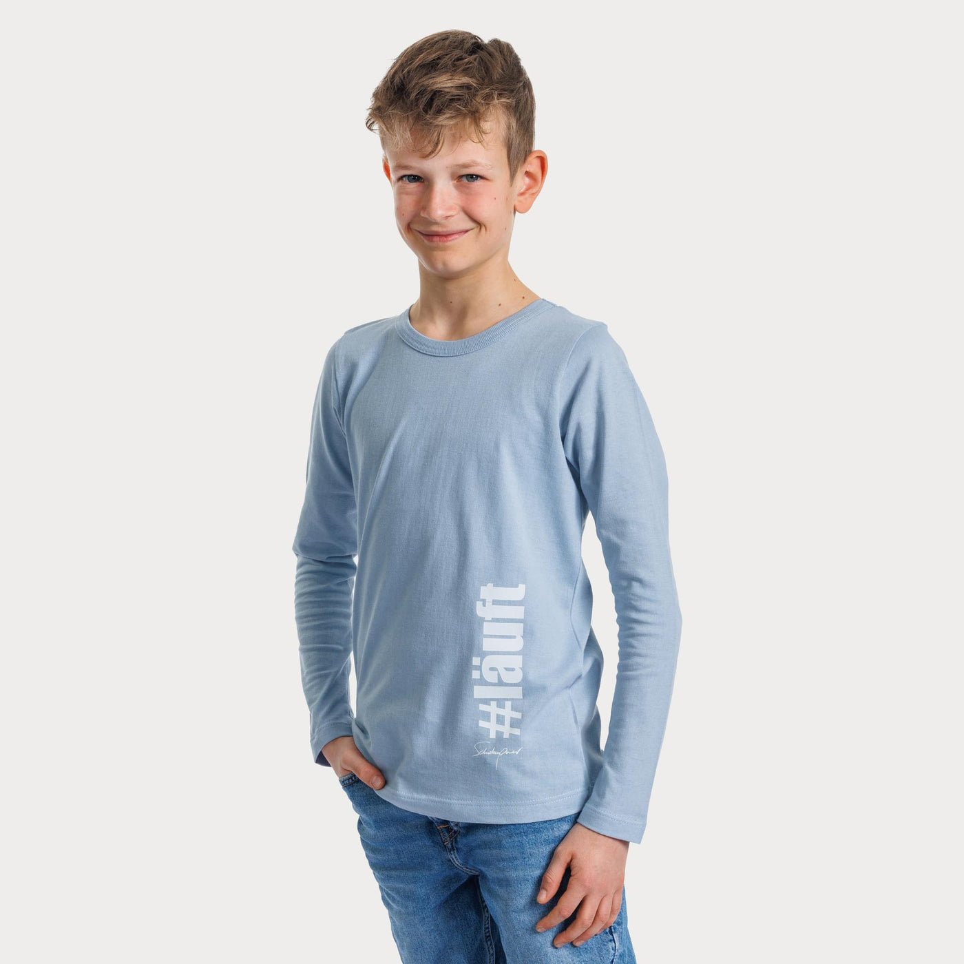 Kinder Langarm-Shirt "Läuft"