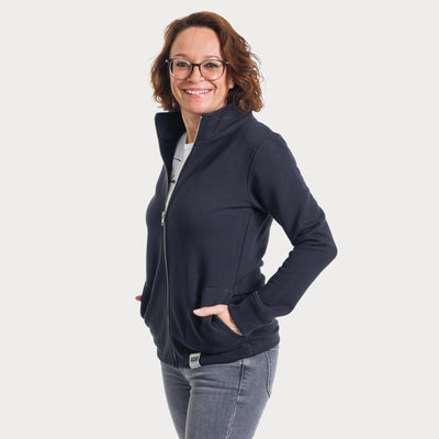 Damen Sweatjacke mit Stehkragen