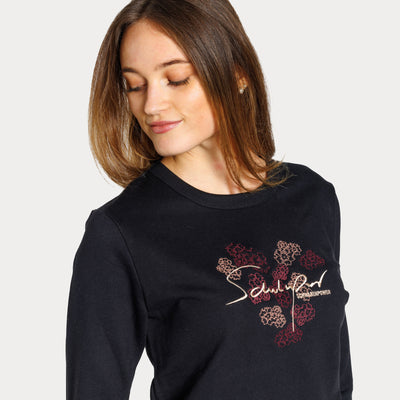 Damen Sweatshirt - Blumen Stick